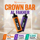 crown bar adjustable ice al fakher 15000 puffs 5mg