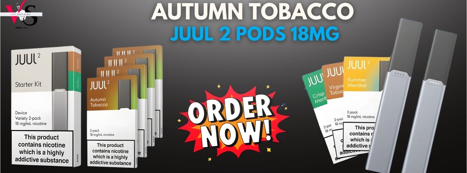 JUUL 2 Pods Autumn Tobacco 18MG: A Smooth Tobacco Flavor