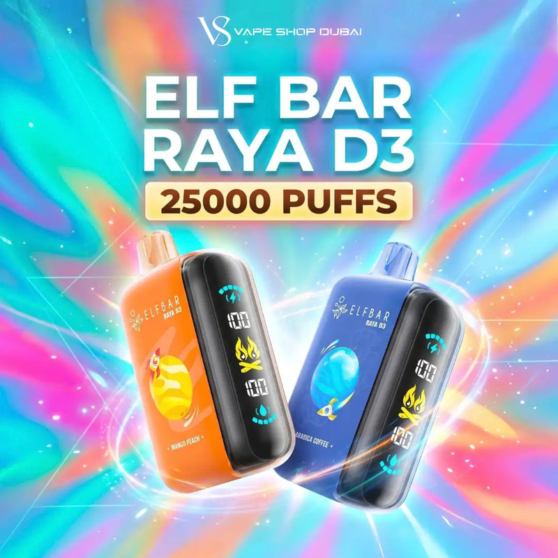 Elf Bar Raya D3 25000 Puffs Disposable 5% Vape in Dubai
