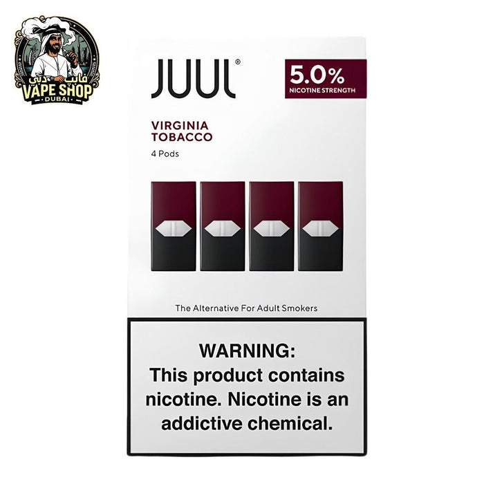 Juul Pod Virginia Tobacco 5% 4Pc/Pack | USA Made