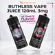 Ruthless Vape Juice 120mL Freebase 3Mg in UAE