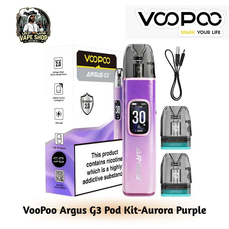 VooPoo Argus G3 Pod Kit 30W 1500 mAh, Argus Pod Compatible