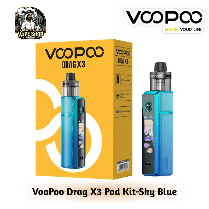 VooPoo Drag X3 Pod Kit 80W | External Battery Required