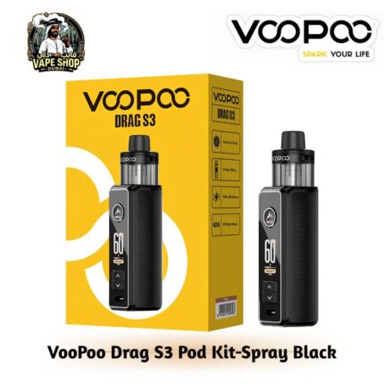 Best VooPoo Drag S3 Pod Kit Spray Black in UAE