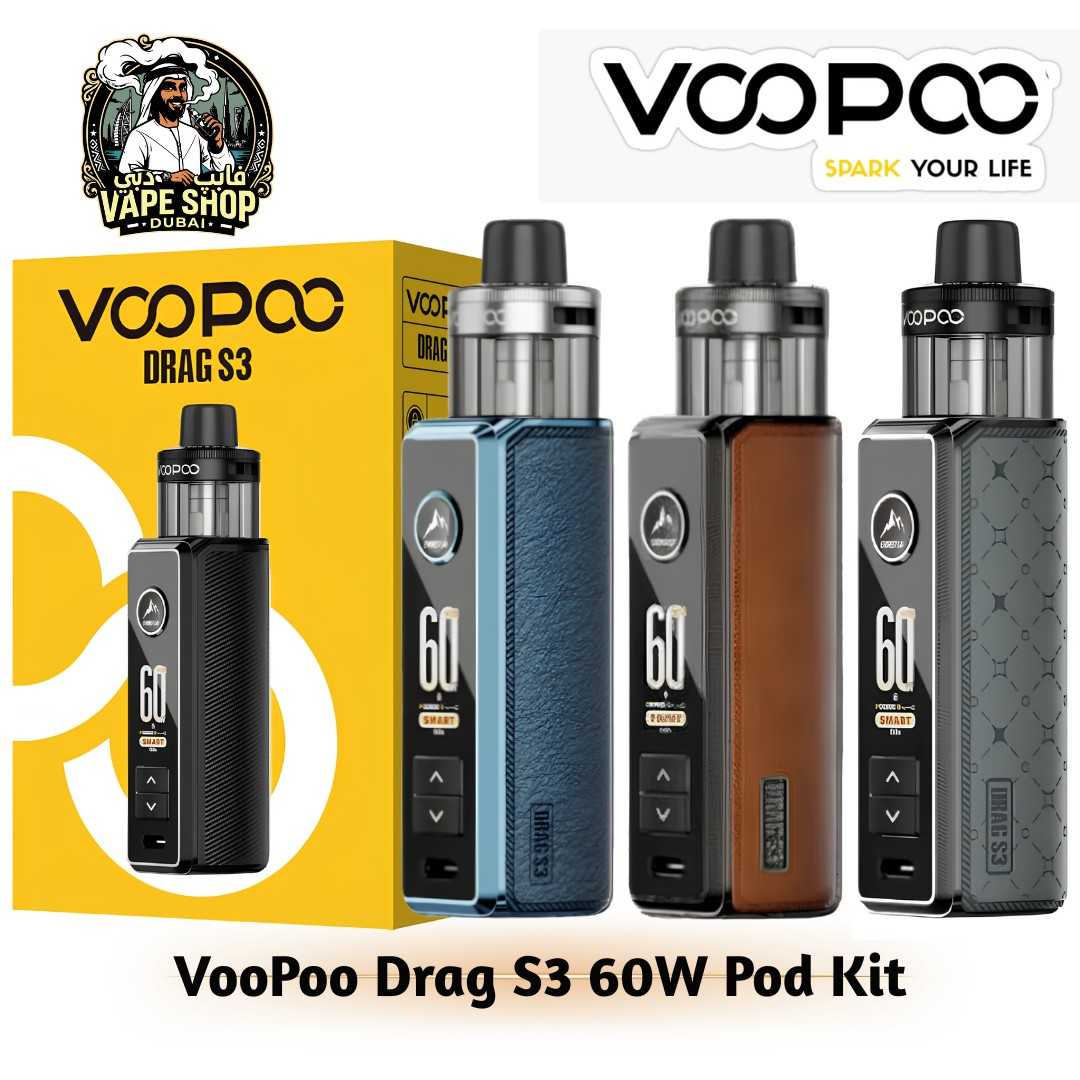 VooPoo Drag S3 Pod Kit 60W 3000 mAh in UAE VooPoo Drag S3 Pod Kit 60W 3000 mAh in UAE
