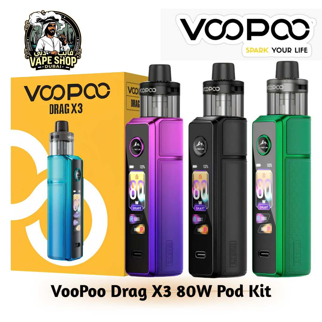VooPoo Drag X3 Pod Kit 80W in Dubai VooPoo Drag X3 Pod Kit 80W in Dubai
