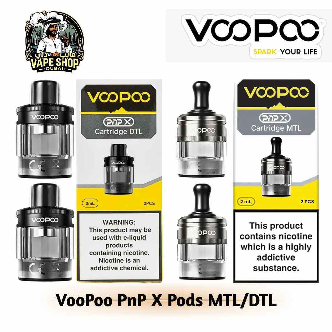 VooPoo PnP X Empty Pods MTL & DTL in UAE VooPoo PnP X Empty Pods MTL & DTL in UAE